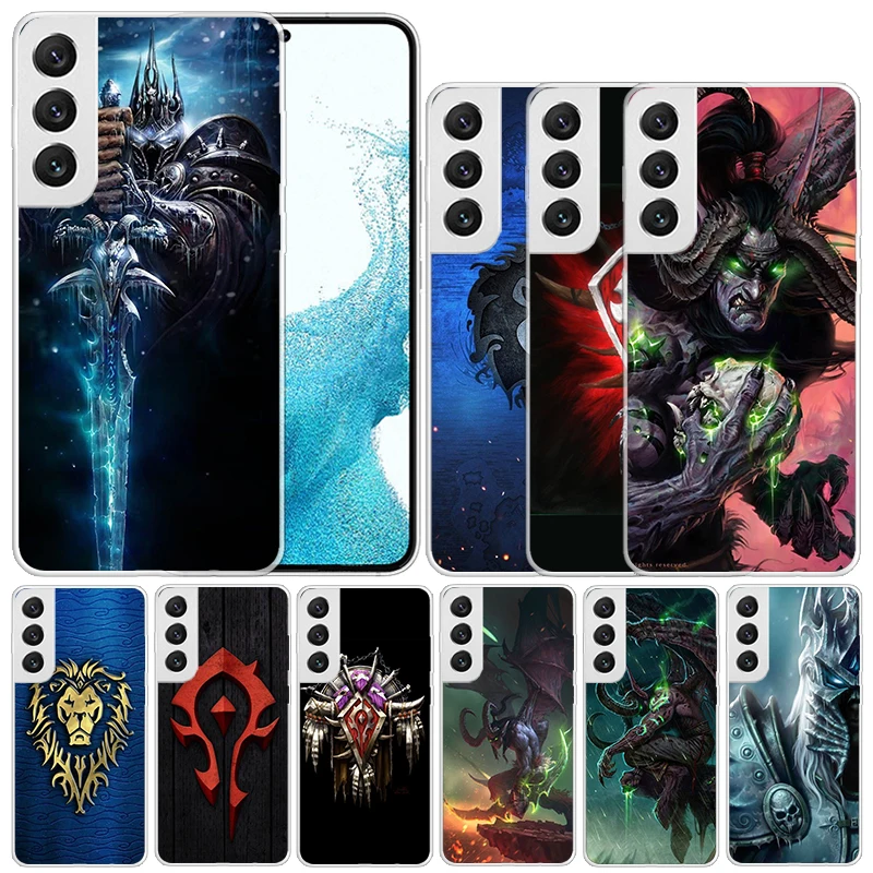 W-World Of W-Warcraft W-Wow Soft Cover for Samsung Galaxy S23 S22 S21 Ultra S20 FE S10 Plus Print Phone Case S10E S9 S8 + Patter