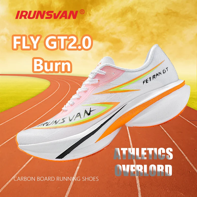 IRUNSVAN Flying Flame GT2.0 Full Palm Carbon Plate Running Shoes Marathon Racing Shock Absorbent Sports Shoes for Men and Women