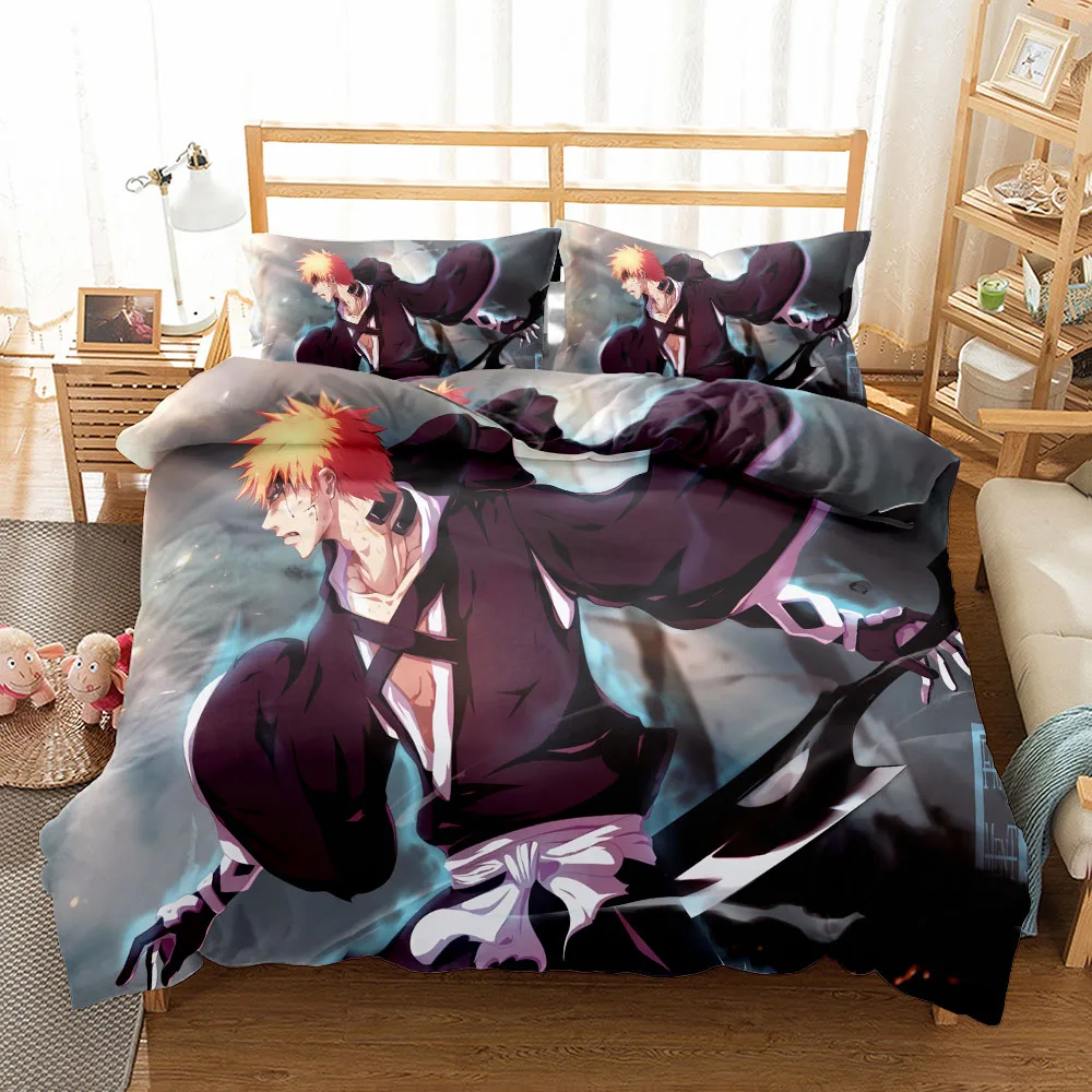 

Ichigo Bleach Comics Bedding Set Small Single Twin Double Queen King Cal King Size Bed Linen Set