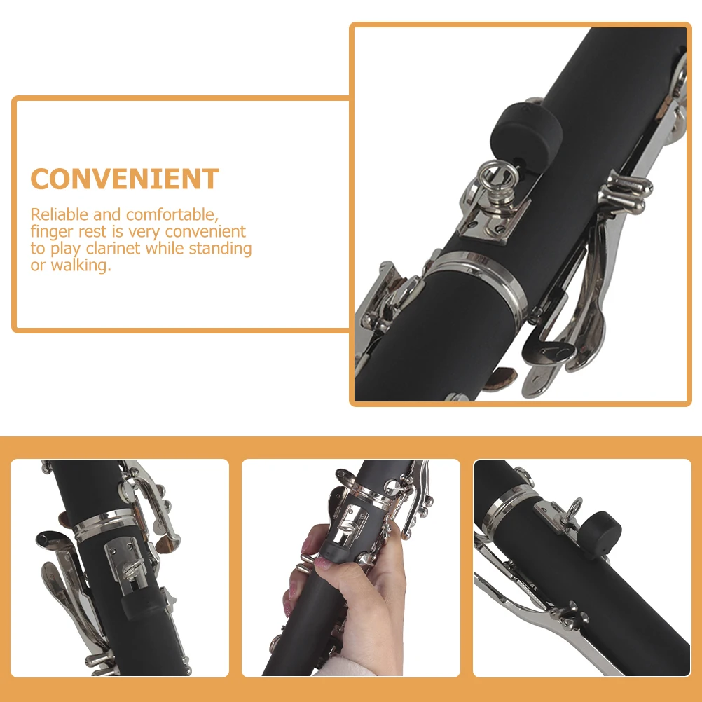 

10Pcs Clarinet Thumb Support Rubber Rest Cushion Finger Protective Pad Comfortable Playing Accessory Instrument Replacement Part