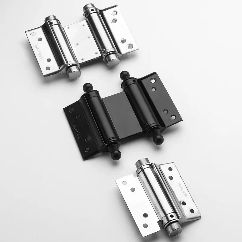4 Pcs Automatic Closing Hinge 3 Inch Double Spring Stainless Steel Door Gate Hinges Self Shutter Hidden Adjustable Angle Easy