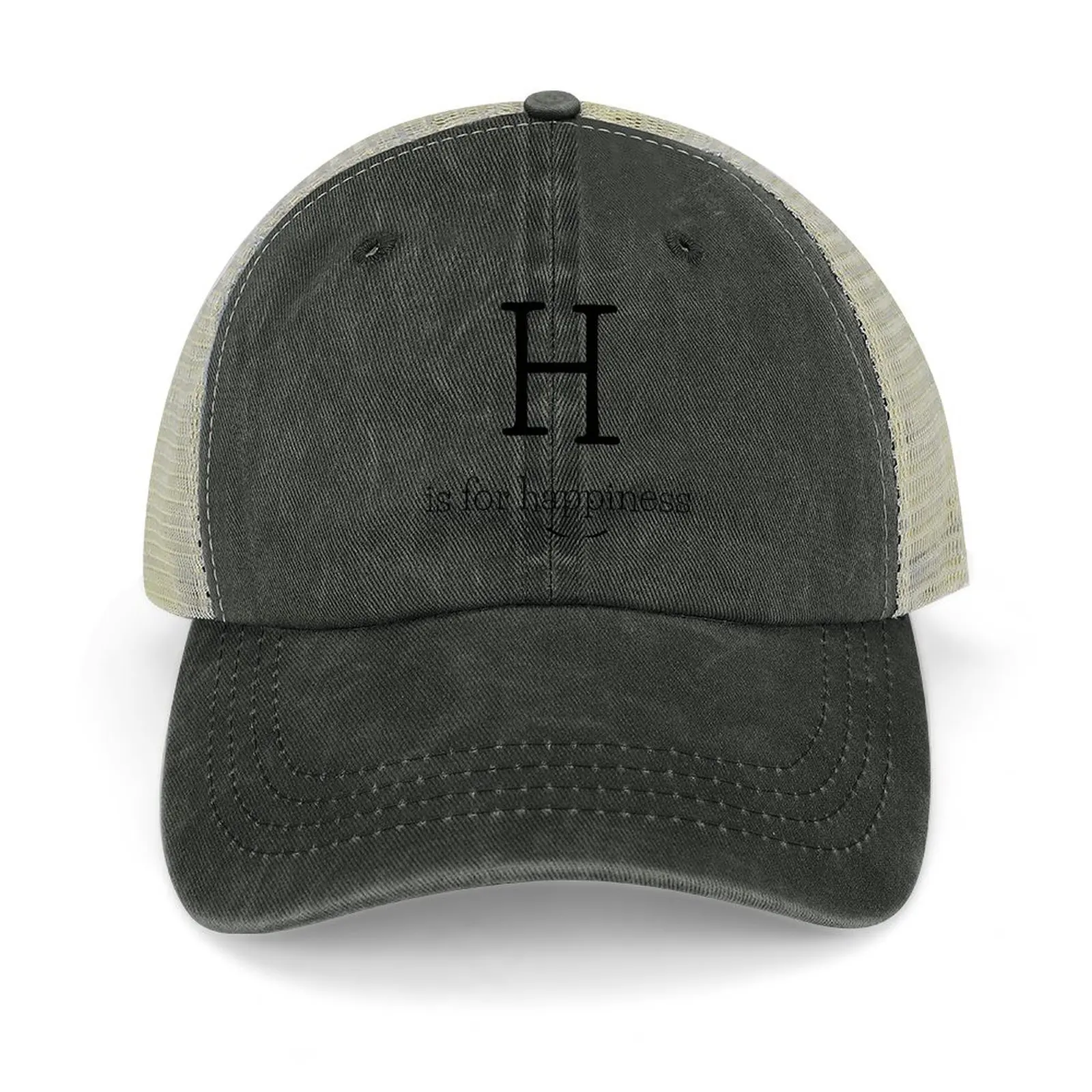 

H is for happiness Cowboy Hat Icon Snap Back Hat Fishing cap Luxury Man Hat Man Women's