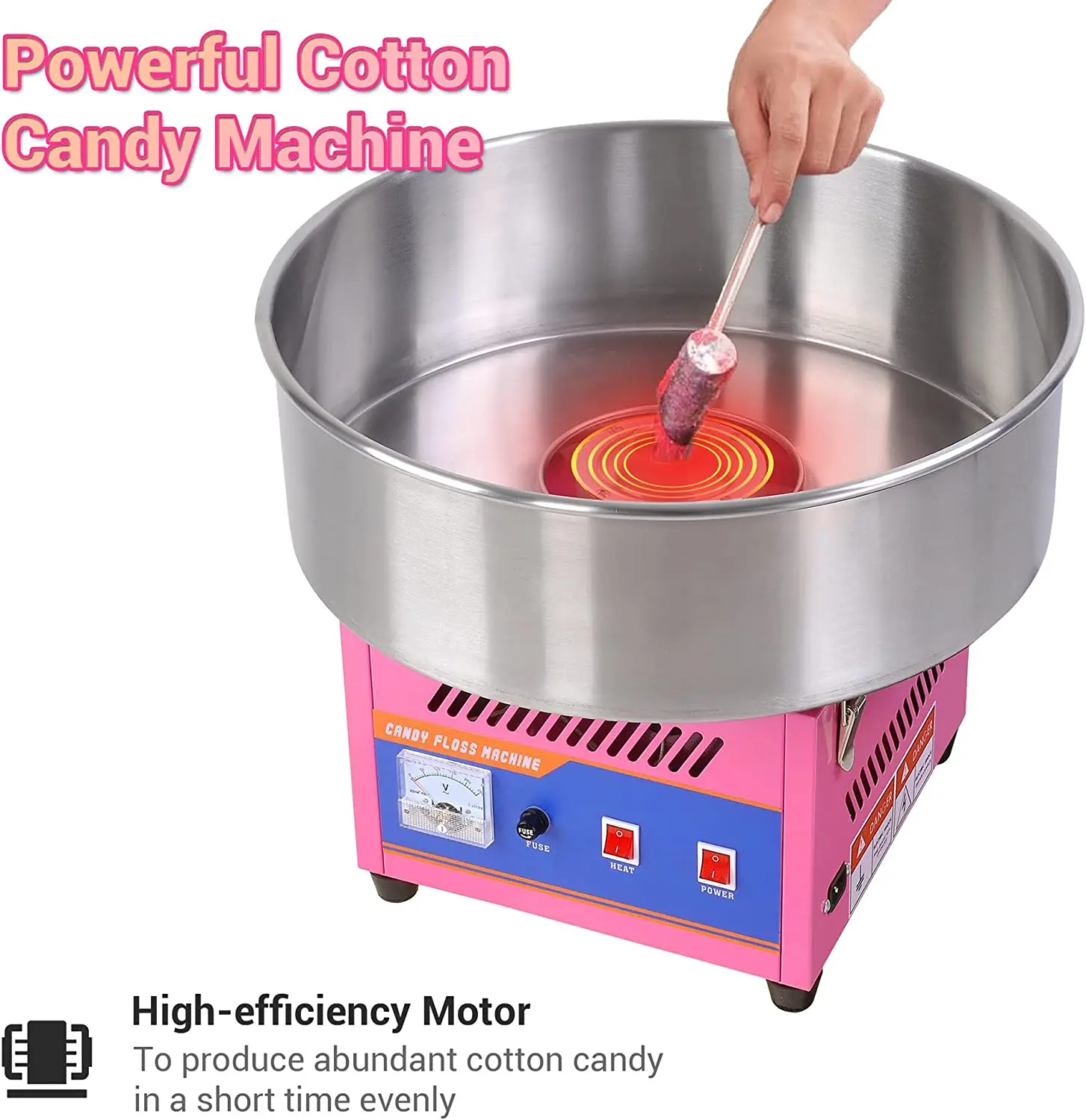 New Industrial 1000W Commercial Mini Cotton Candy Machine for Bakery Home Carnival Kids Birthday Parties Made in China