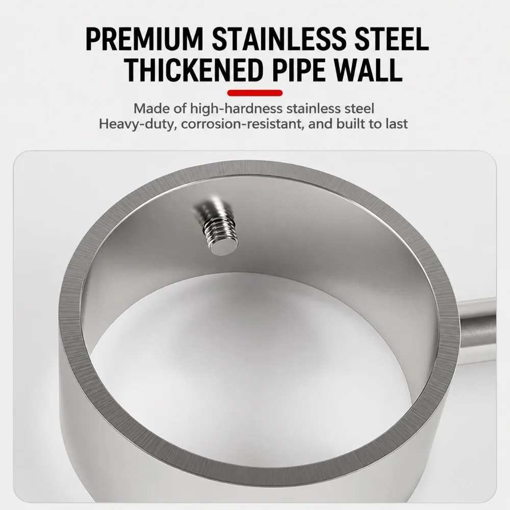 4pcs Sturdy Stainless Steel Pipe Hook Hanger Windproof Rod Mount Hanging Pipe Hook No Punching Tube Rod Hook Bathroom