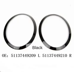 Headlight Bezel Trim For MINI F55 F56 F57 51137449209 51137449210 Front bumper light ring decorative strip Surround Cover Frame