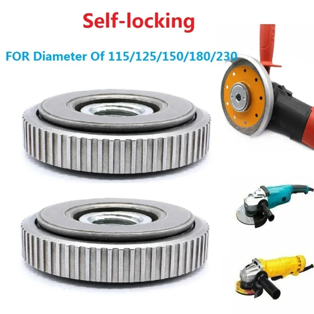 M14 Thread Angle Grinder Self-Locking Pressing Plate Angle Grinder Quick Release Flange Nut Clamping Power Chuck Tools Parts 1PC