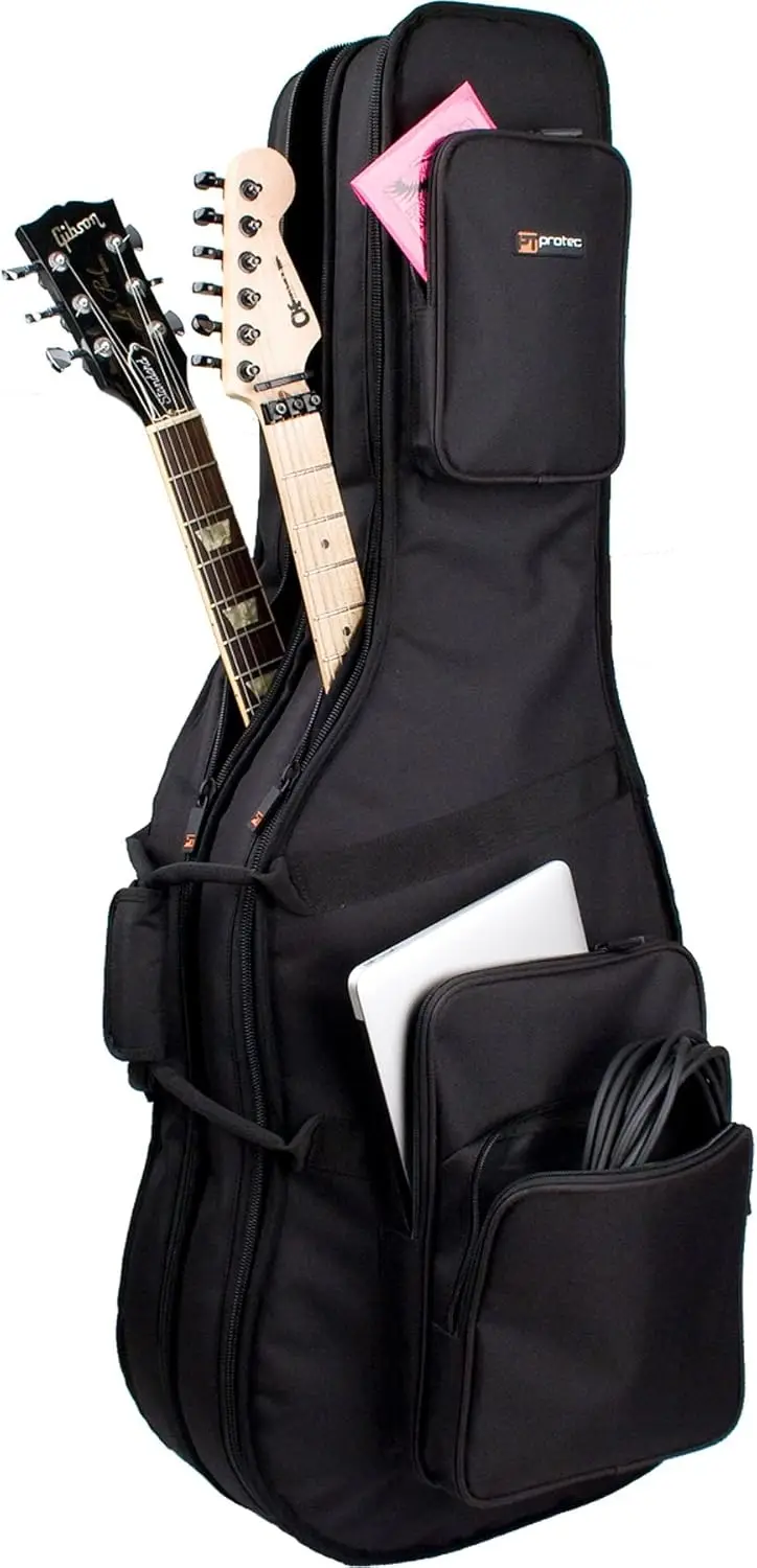 

Double Electric Guitar Gig Bag, Gold Series for Strat, Tele & Les Paul Guitars