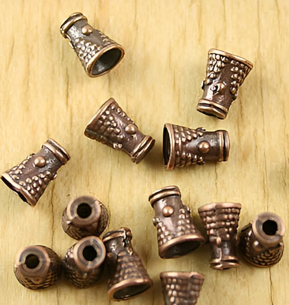 

60pcs 7.8mm,B-hole 2.7mm S-hole 1.6mm Alloy matel antiqued copper cup shape beads HWH1792