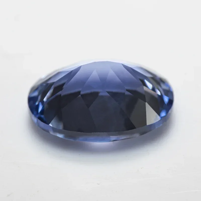 Lab Grown Sapphire Cornflower Color Oval Cut Top Quality Pendant Gemstones For Charms Jewel Making Selectable AGL Certificate