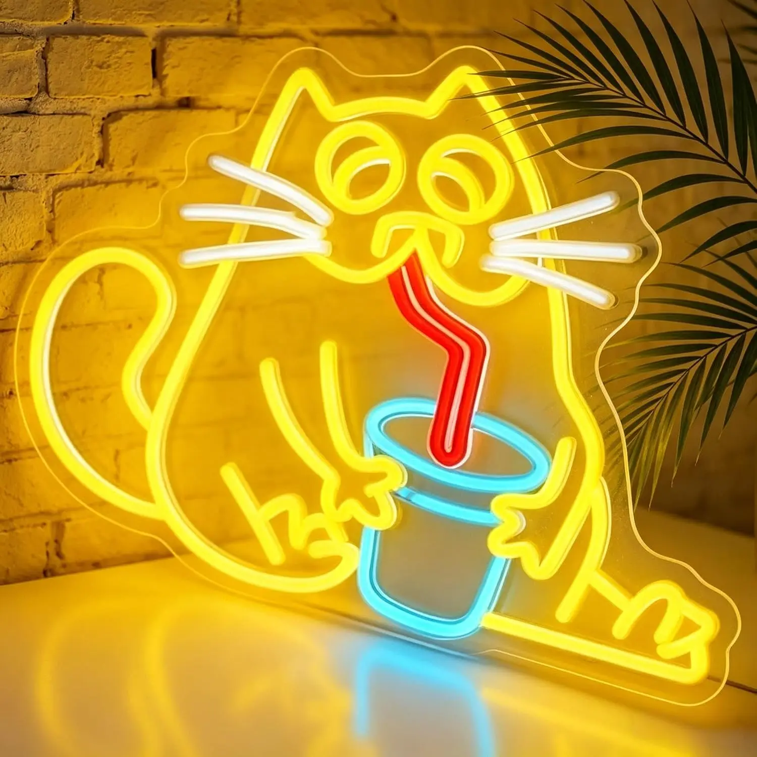 Cartoon Cat LED Neon Sign USB Neon Light Funny Animal Night Lamp For Bar Cafe Bedroom Game Room Wall Decor Birthday Gift