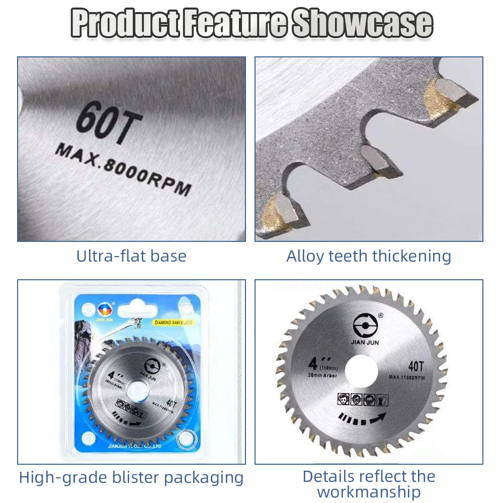 4 Zoll Legierung Kreissäge blatt Holz Schneid scheibe 30 Zähne 20mm Bohrung Hartmetall Schneid scheibe Holz bearbeitung Sägeblatt Rad scheiben