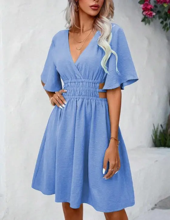 

2026 Fashion Casual Sexy Summer New Elegant A-Line Dress with High Waist and Pleated Mid Length Skirt for Children