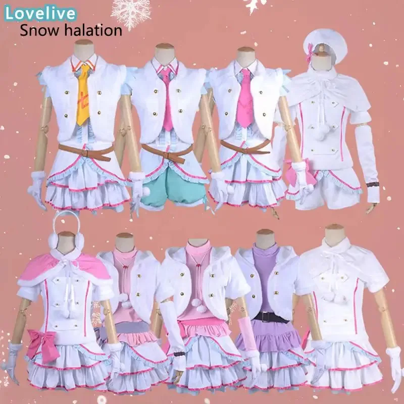 

Lovelive Snow Halation Kotori Umi Eli Rin Nozomi Nico Maki Косплей Костюм Аниме Love Live Униформа Обувь Зимнее платье Лолиты