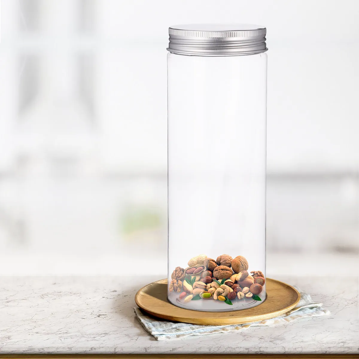 Sealed Food Storage Jar Multipurpose Airtight Canister for Tea Coffee Beans Rice Dried Fruit Nuts Cereal Salt Pepper Sugar Candy