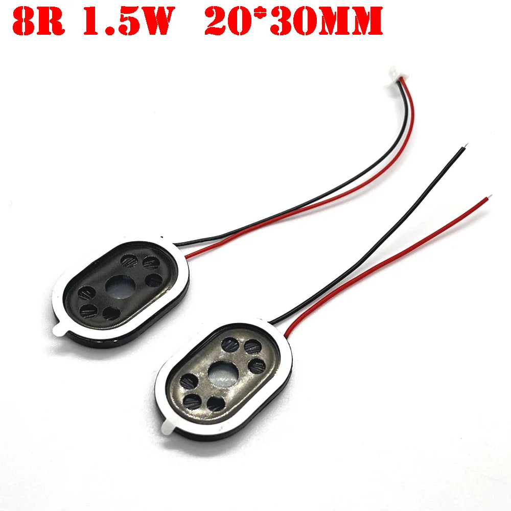 1pc New 8ohm 1.5W Electronic Dog GPS Navigation Speaker 8R 1.5W 2030 20*30*4mm With Cable Terminal For Electronic Equipment