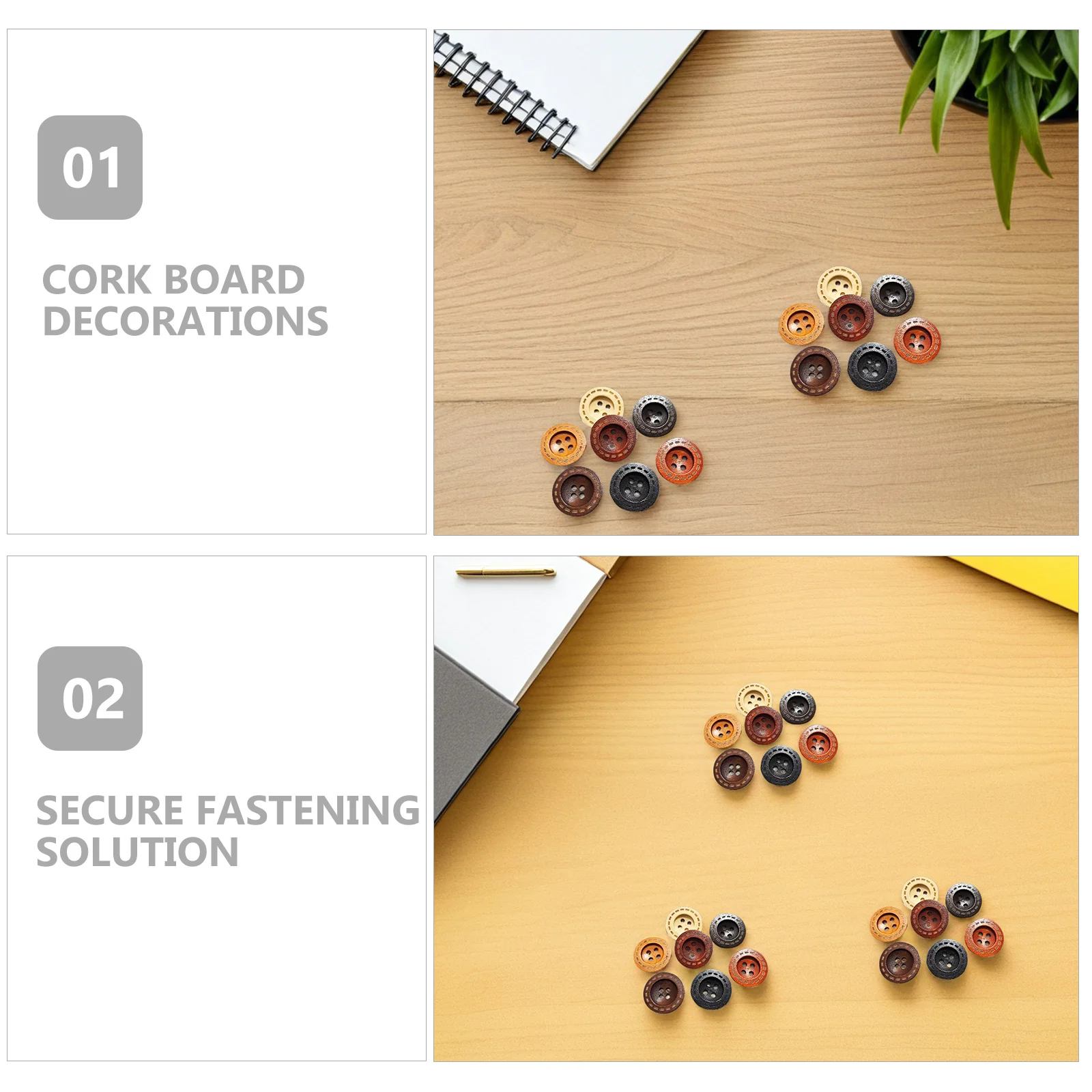 40 قطعة دبابيس ضغط الخشب خمر الزخرفية الإبهام المسامير شقة رئيس زر ترصيع للوحات الفلين نشرة الجدران لوحات مذكرة #6