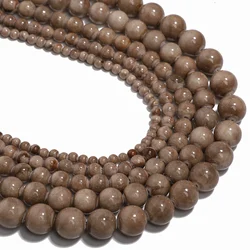 Brown Persian Jade Beads 4/6/8/10/12mm Natural Stone Round Spacer Loose Bead For Jewelry Making DIY Charms Bracelet Necklace