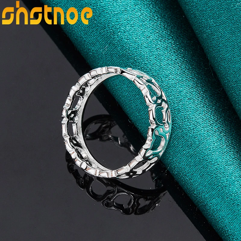 925 Sterling Silver Hollow Bear Ring For Man Women Engagement Wedding Charm Fashion Party Jewelry Gift