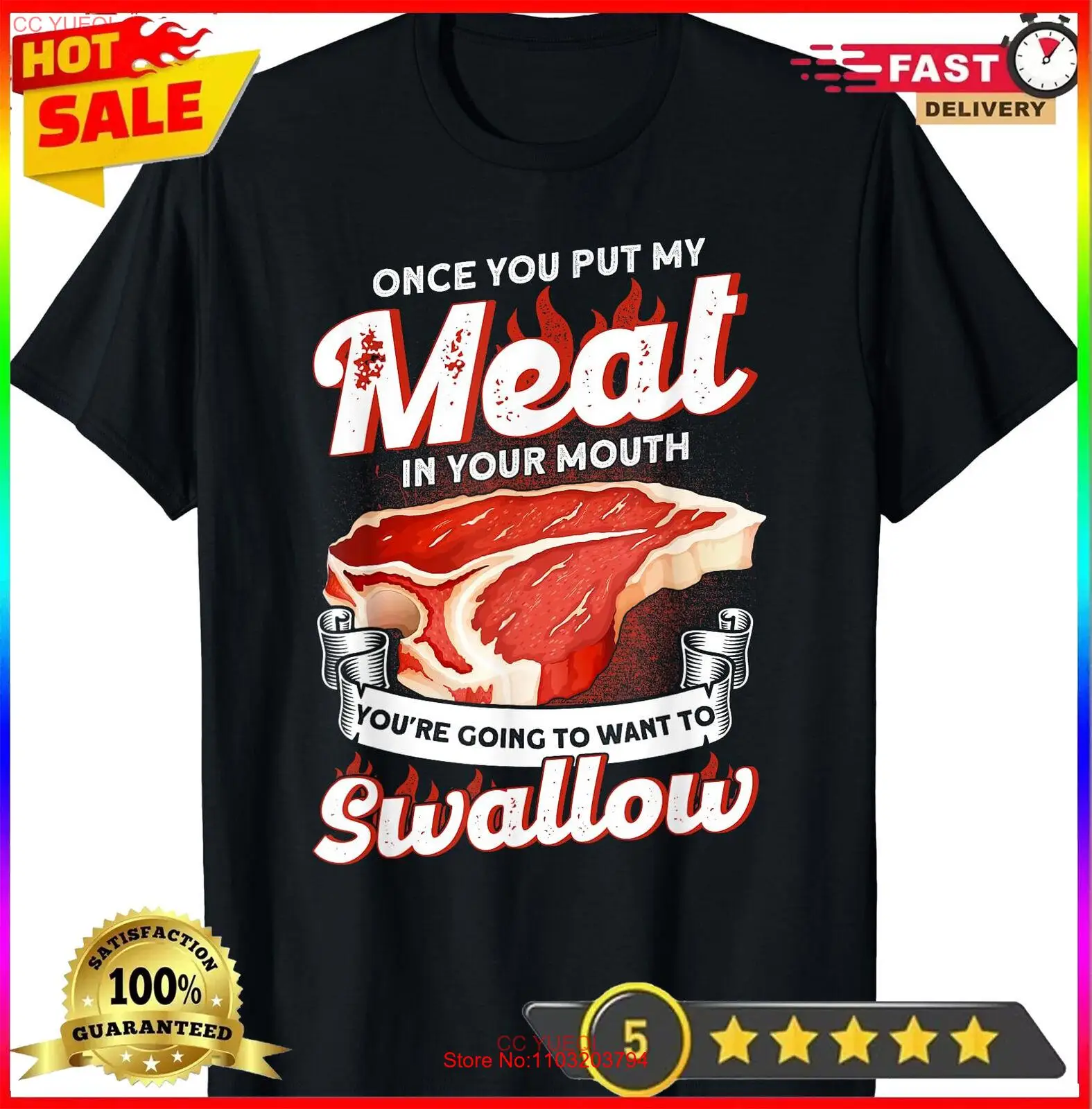 Как только вы поместите мясо в рот, вам нужно будет меньше всего размера