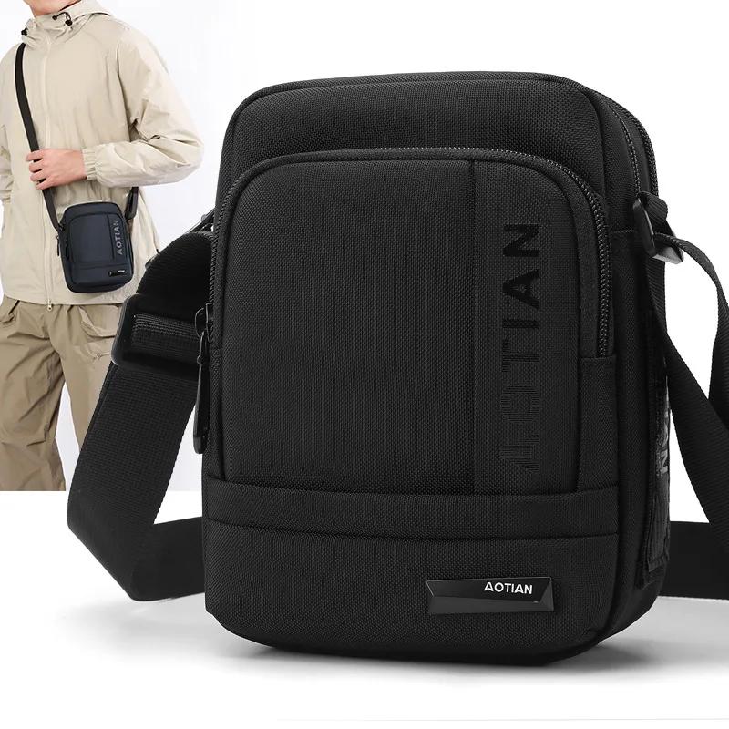 

Oxford fabric durable men's multi-functional large-capacity waterproof lightweight crossbody small bag