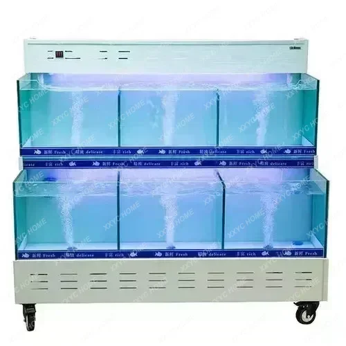 Mobile Shellfish Pool Refrigeration Special Aquatic Product Display  Seafood Fish Tank Commercial Fresh Produce Supermarket