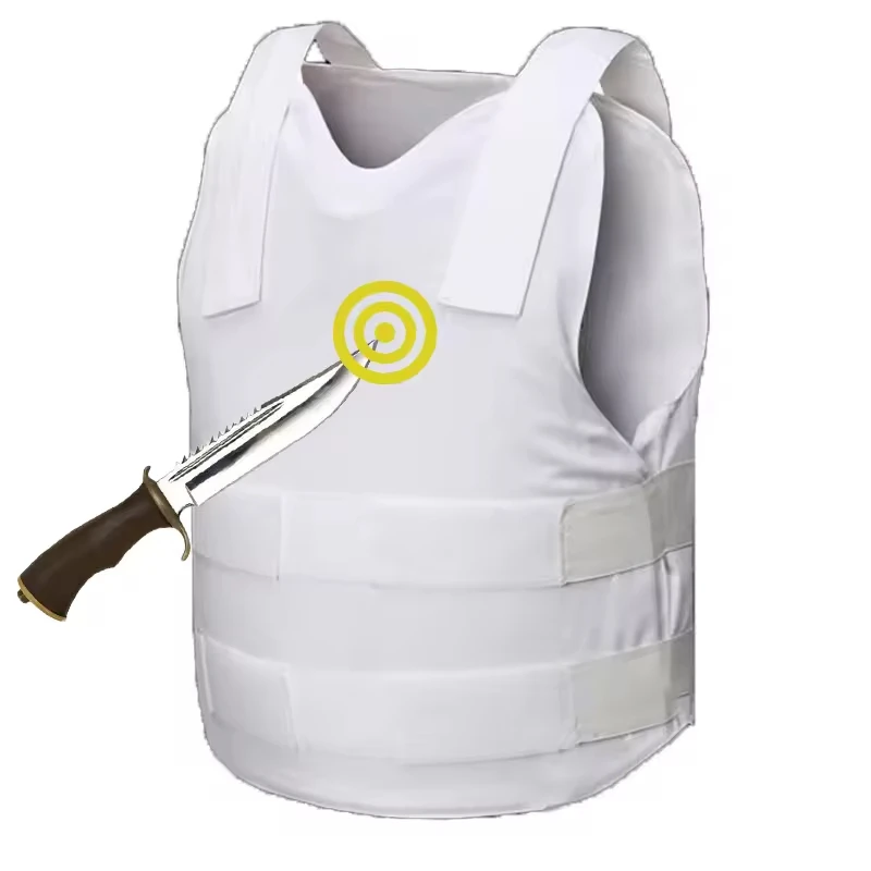 Inner Wear Vest Ultra Light White Foldable Covert Concealed Stab Proof Plate Carrier Vest