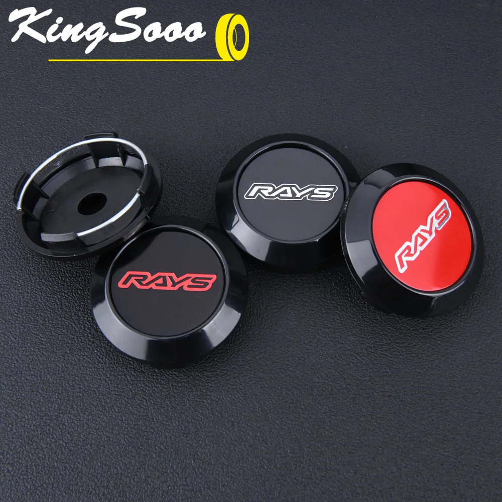 4PCS JDM Sport Wheel Cap Clip 60mm VOLK RAYS Emblem Wheel Center Caps Rim Cover Hub Cap G25 CE28 15\