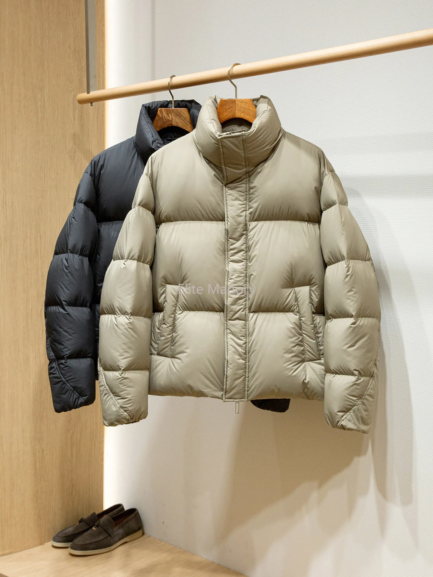 

15D Gaomi Chunya Textile 90 White Duck Down High Fluffy Warm Stand-up Neck Bread Down Jacket