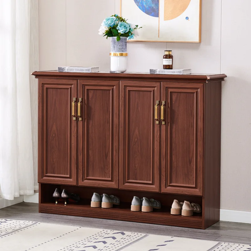 New Chinese-style all-aluminum alloy shoe cabinet, outdoor waterproof and sunscreen at home door, large-capacity