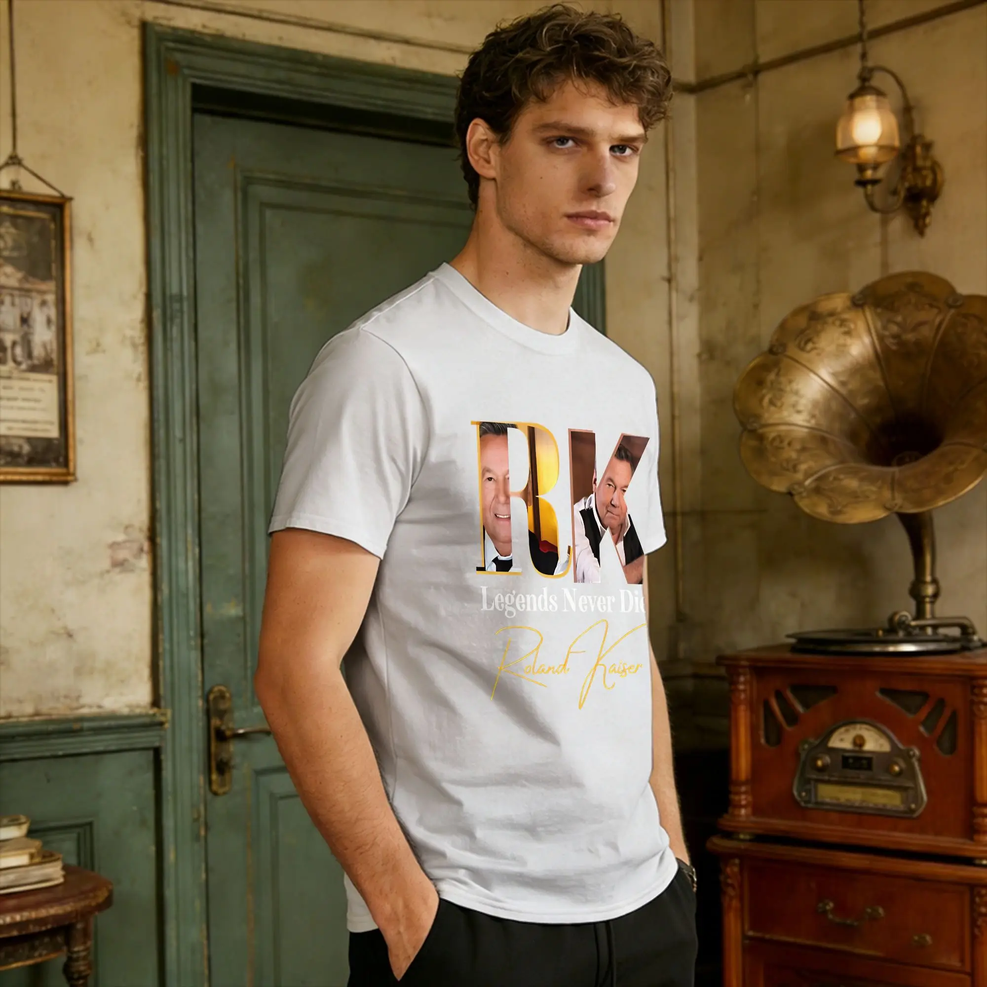 Roland Kaiser Rip Roland Kaiser T-Shirt Eurovisions Leisure T Shirts Short Sleeve Awesome Tshirt Summer Cotton Plus Size Tees