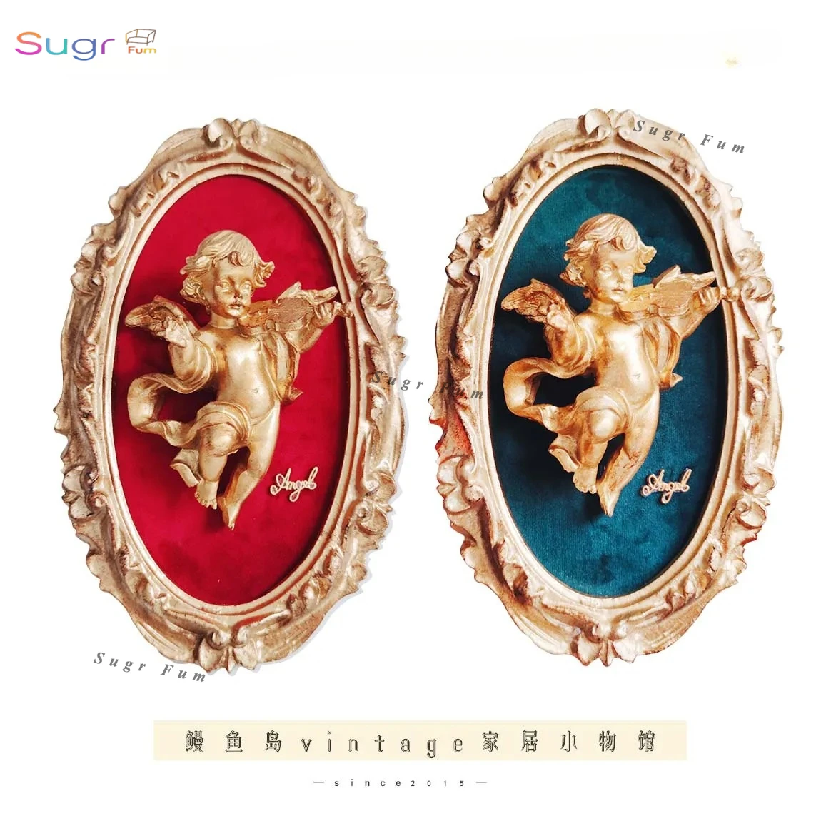 

Оригинальный универсальный ретро позолоченный смола трехмерный ангел бархатная декоративная живопись для дома мягкое украшение спальня гостиная