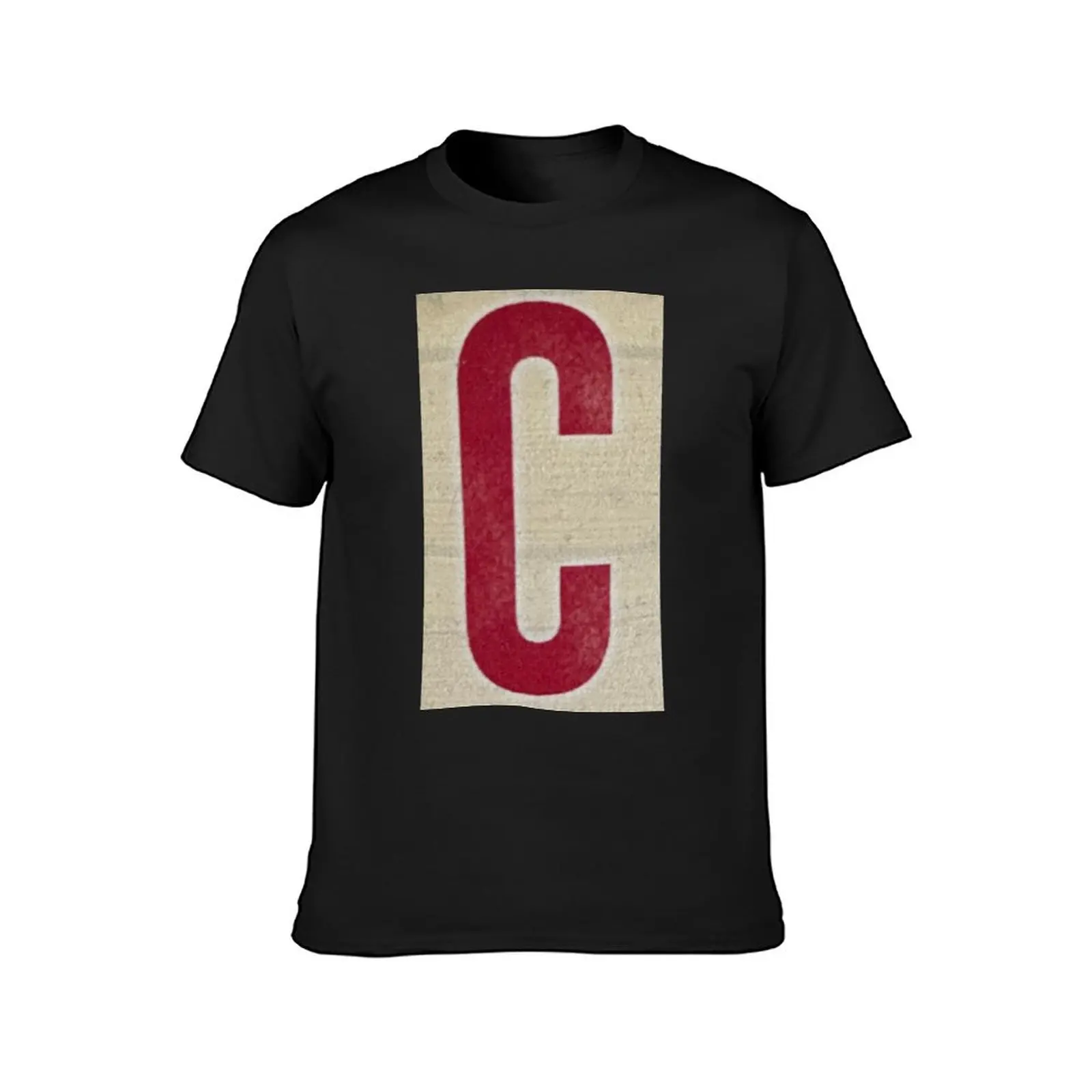 Letter C Metal Sign T-Shirt vintage cute clothes t shirts for men pack