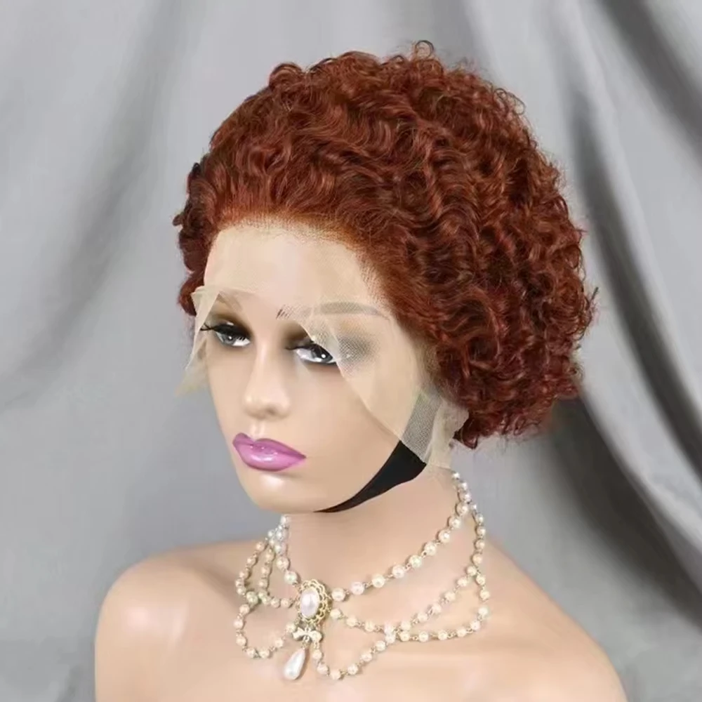 Pixie Cut Perücke Echthaar Kurz Lockig 13x4 Lace Frontal Perücken Echthaar Kurzer Bob Brasilianische Echthaarperücken für Schwarze Frauen – Detail 14