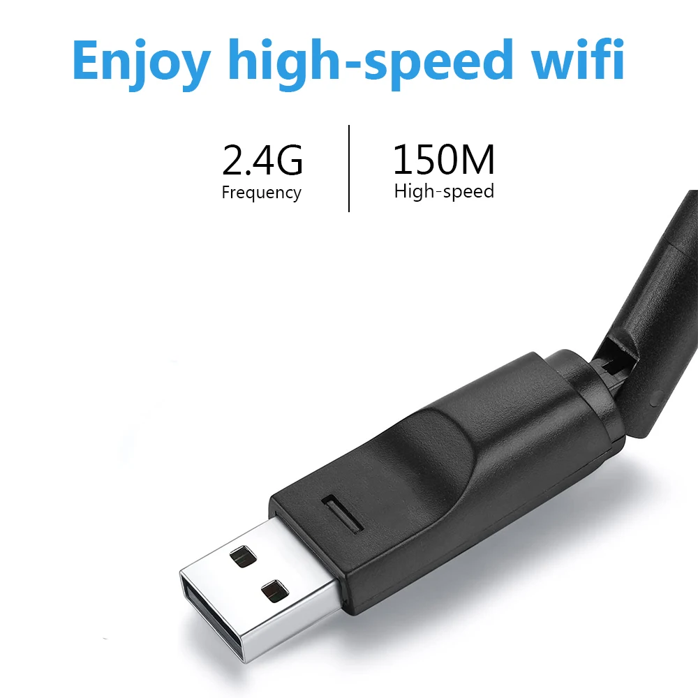 150Mbps MT7601 scheda di rete Wireless Mini USB adattatore WiFi LAN ricevitore wi-fi Antenna Dongle 802.11 b/g/n per PC Windows