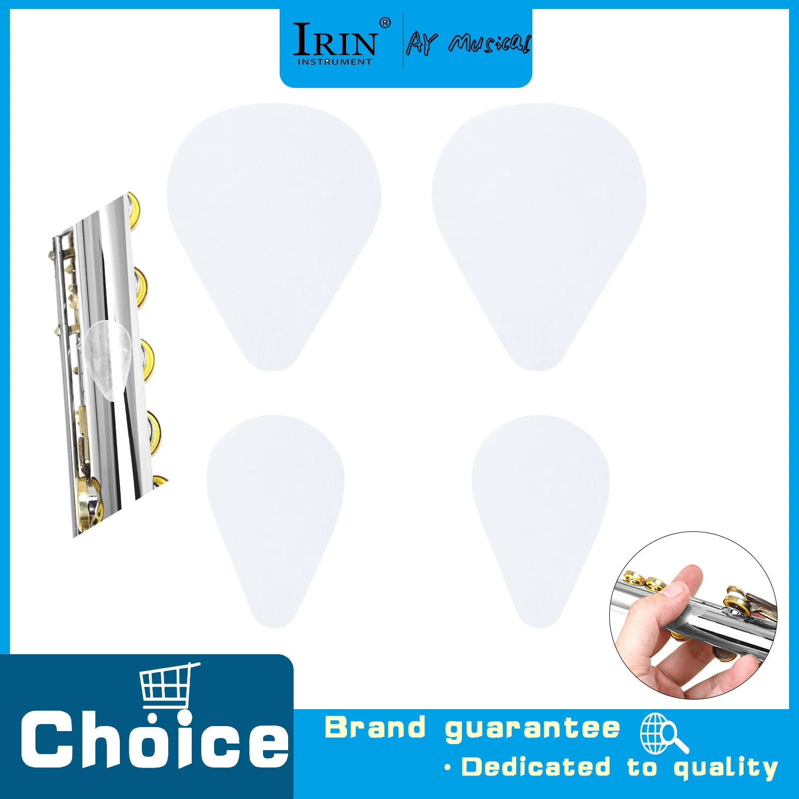 Silicone Rubber Flute Anti Slip Sticker Thick 0.5mm/Thin 0.3mm Transparent Flute Anti Slip Sticker Flute Universal Accessory