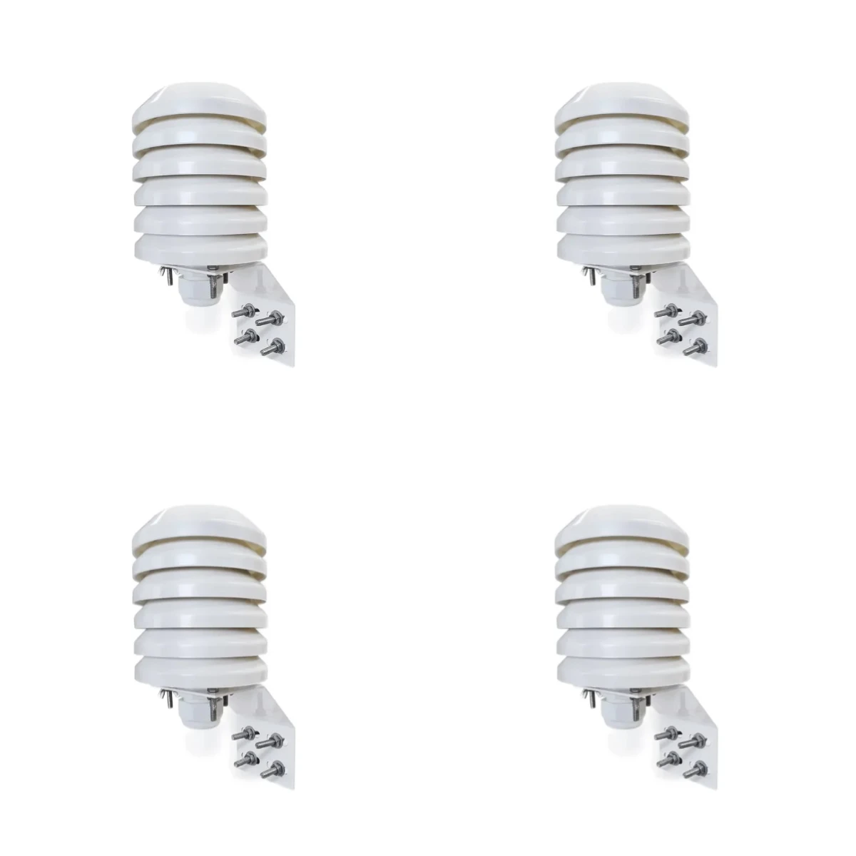 Temperature Humidity Sensor Outdoor Thermometer Shelter 30mm 6layer Plates ABS White Solar Radiation Shield