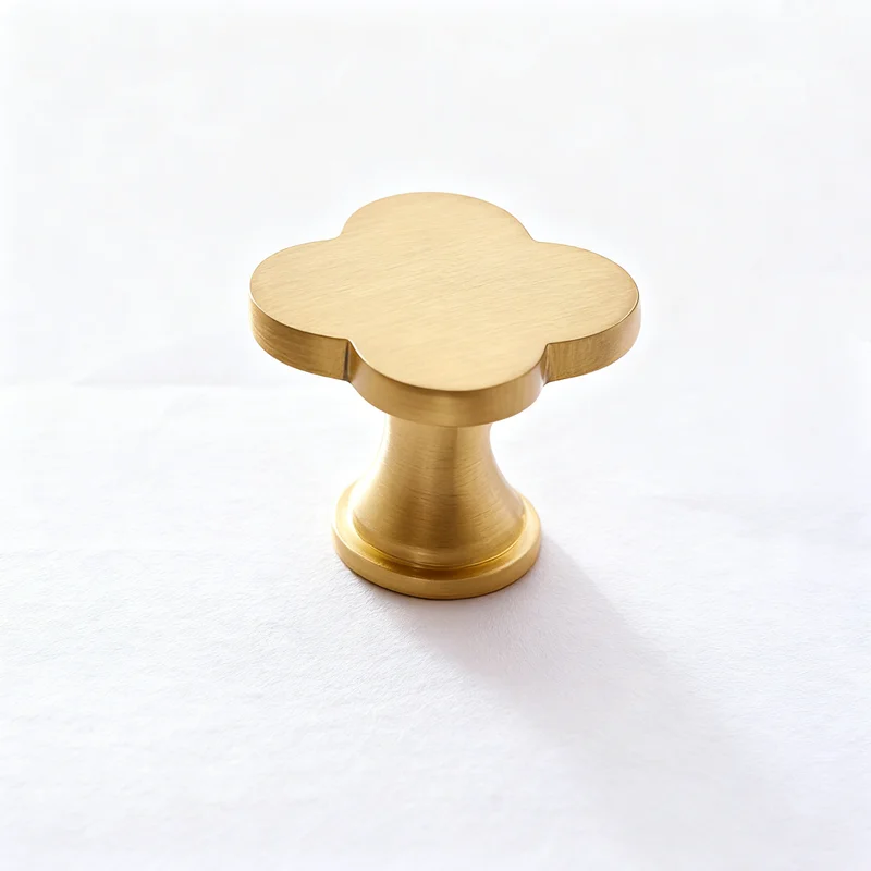 Brushed Brass Kitchen Cabinet Knobs Decorative Drawer Dresser Pulls Cupboard Wardrobe Door Handles-1Pack
