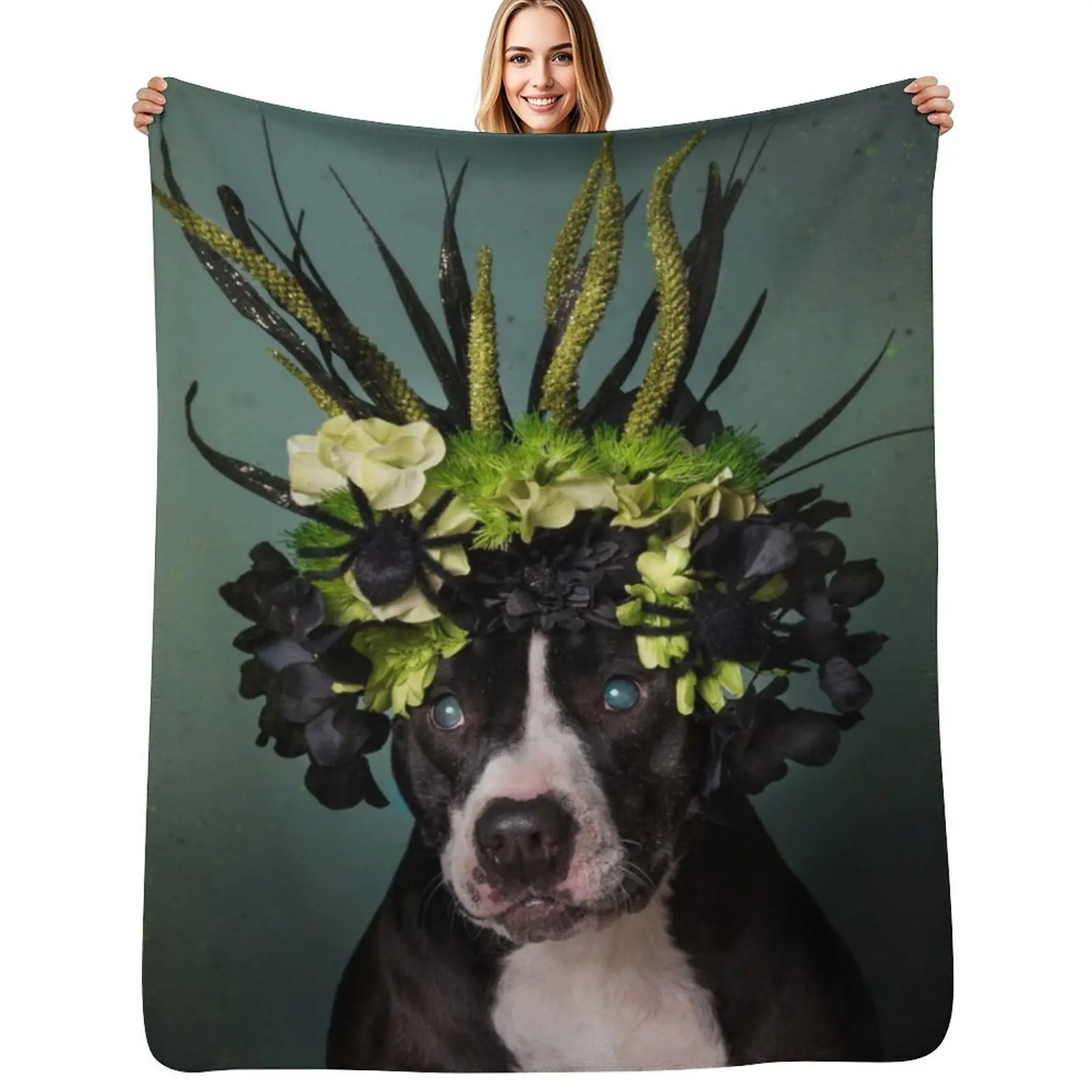 Flower Power, Darla Throw Blanket Portable Lightweight Blanket for Travel Camping