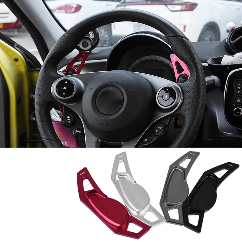 For Smart 453 Forfour Auto Exterior Modification Stainless Steel Car Steering Wheel Shift Paddle Extended Accessories