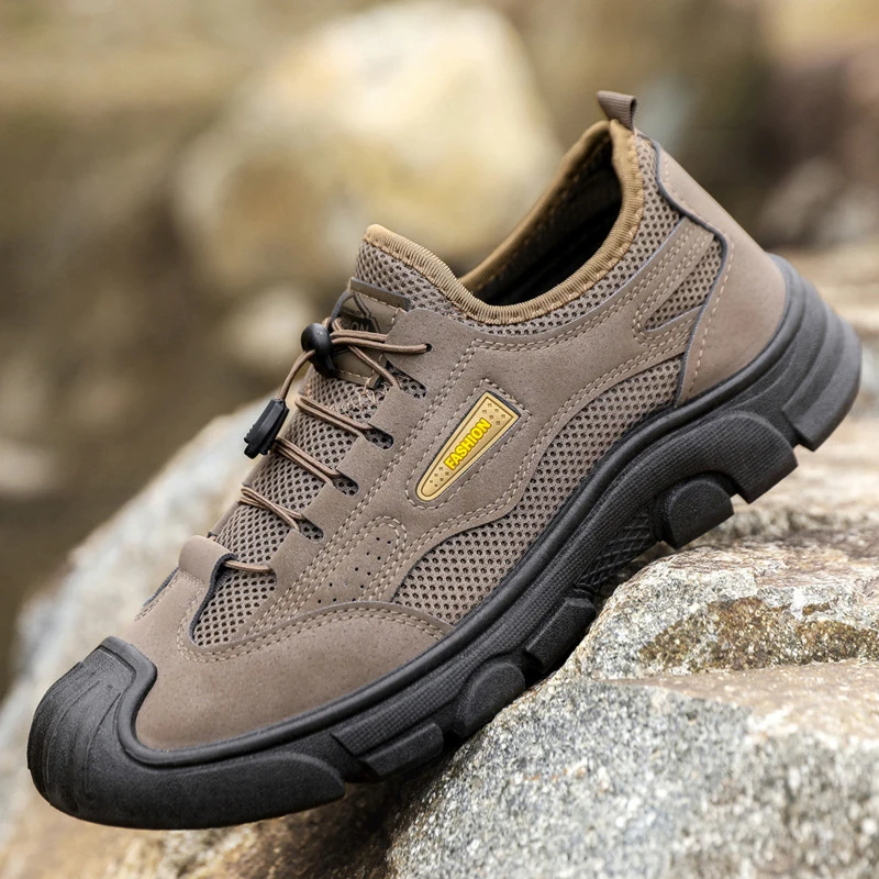 Men's shoes 2026 new summer mesh breathable sports shoes lightweight soft sole comfortable outdoor casual shoes