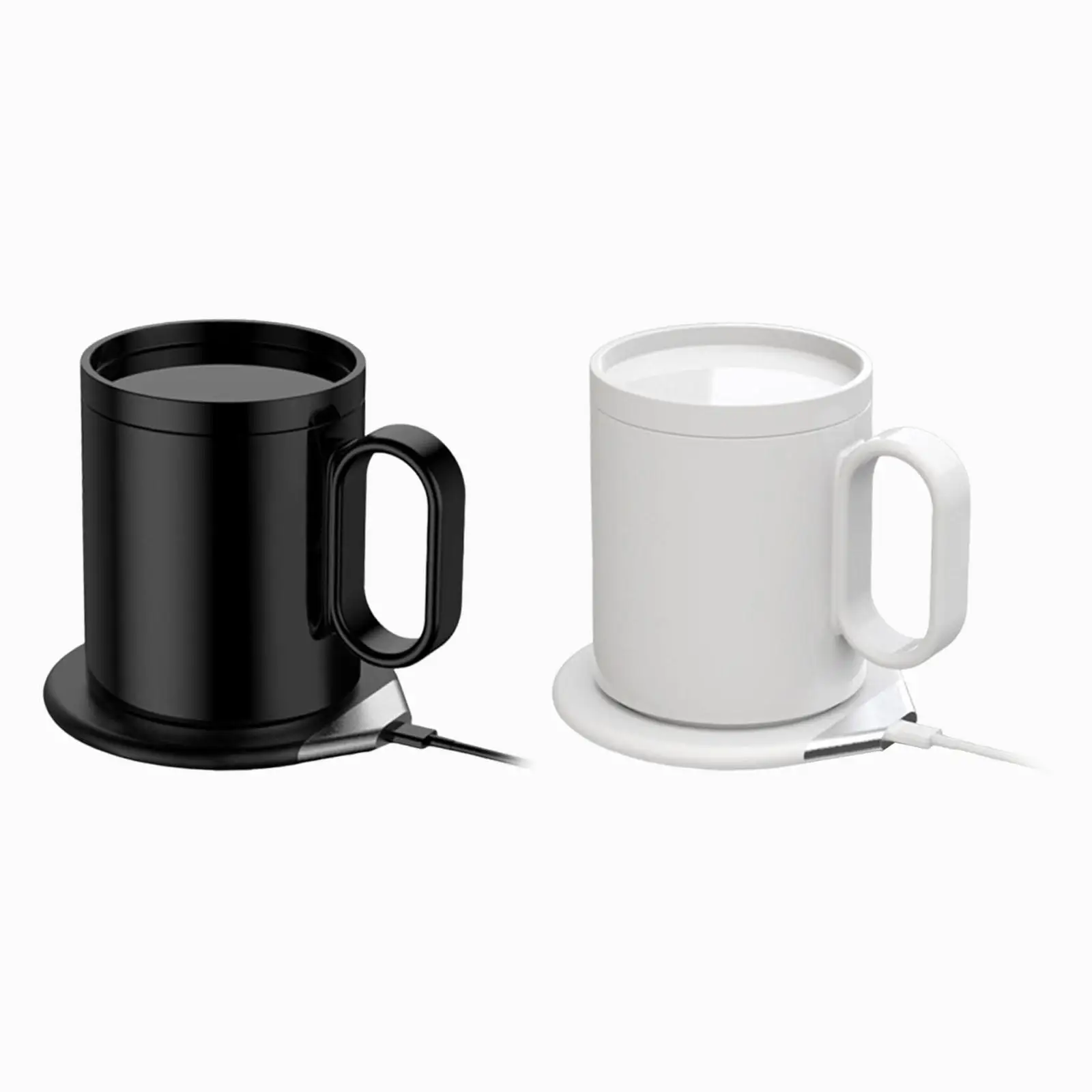 

Coffee Mugs Warmer and Mug Set with Lid 350ml Ceramic Mug for Tea Coffee Milk