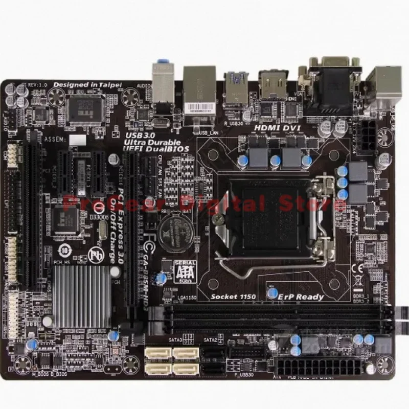 

Материнская плата GIGABYTE B85M-HD3 LGA1150 Intel B85 mATX DDR3 с HDMI