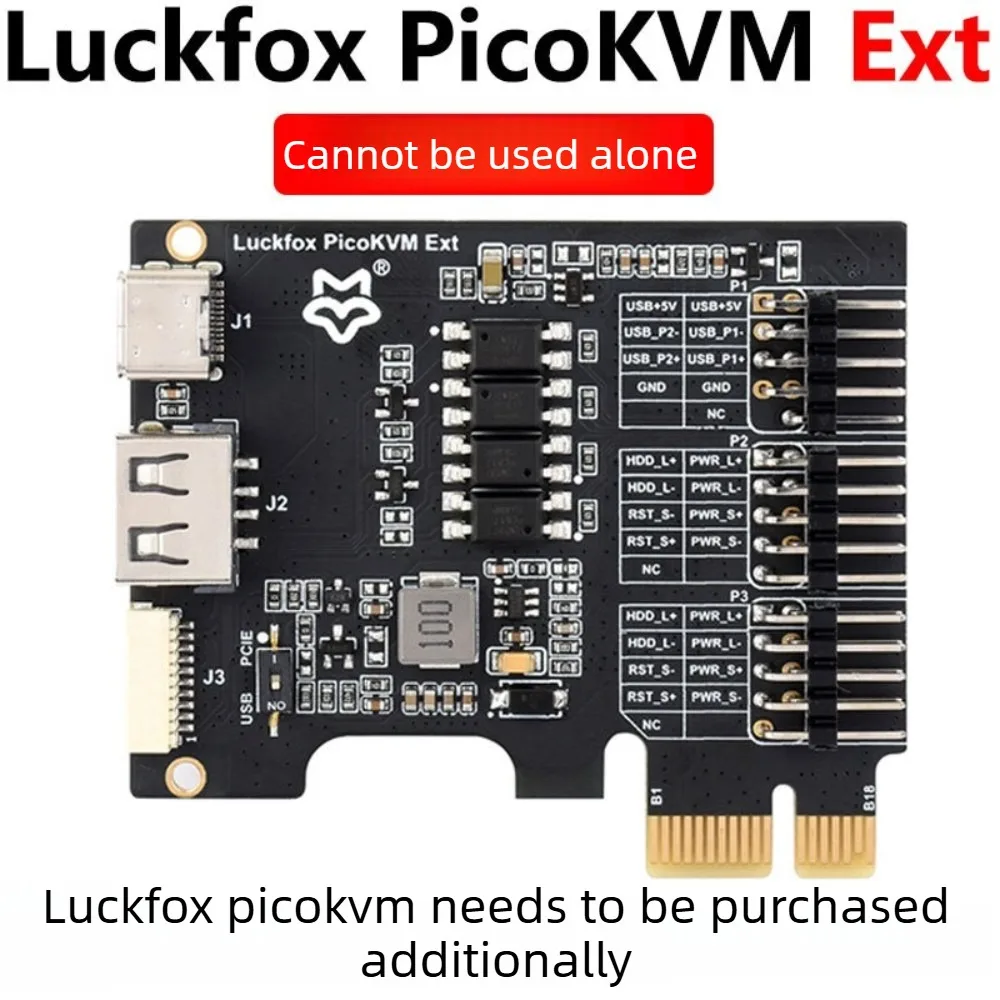 

Luckfox PicoKVM Expansion Board Remote Power Control Module PCIe Interface Power Management for Server Industrial Computer DIY