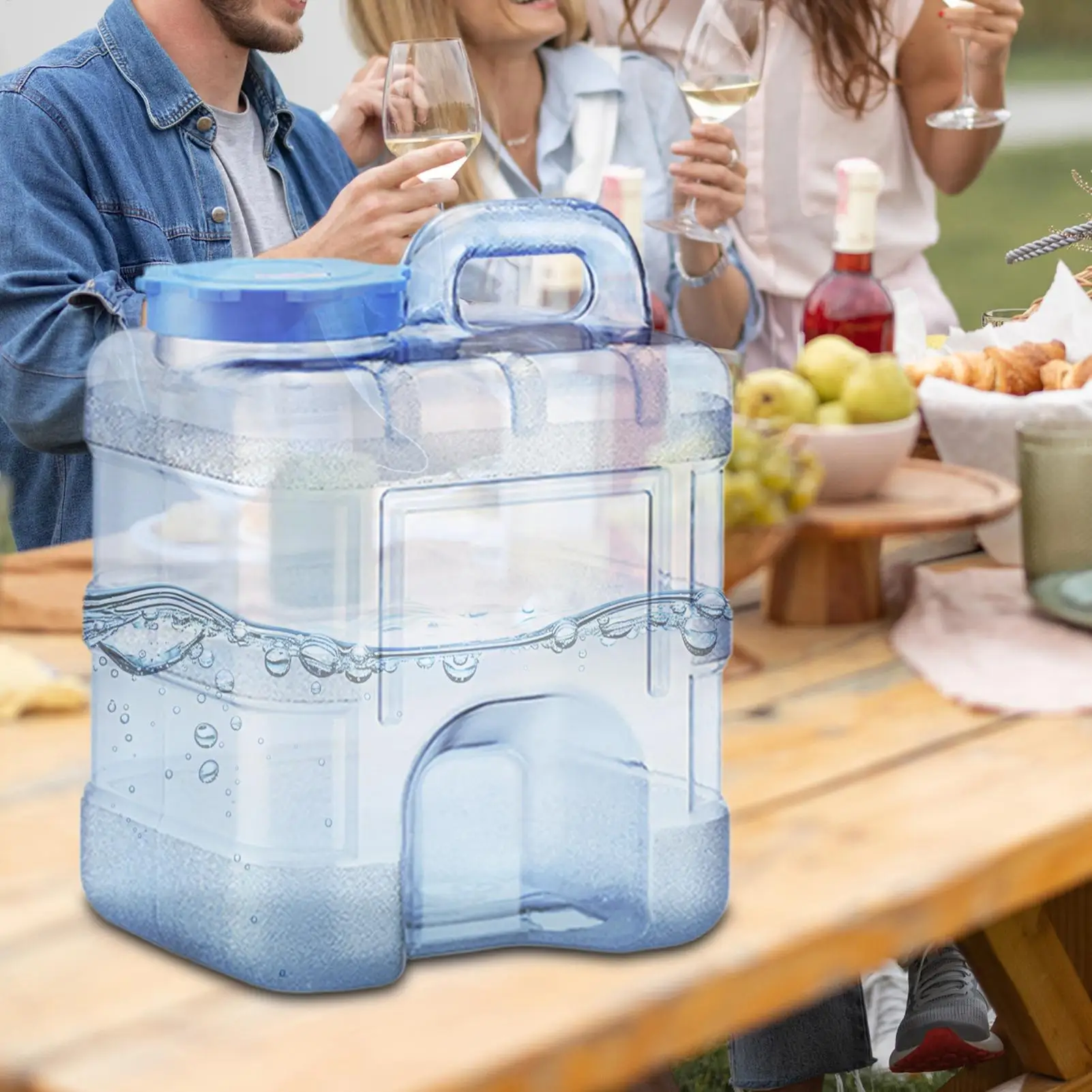 التخييم حاوية المياه 10L خزان المياه مانعة للتسرب موزع الغذاء الصف دلو مع تصميم للمزرعة RV المنزل فناء بركة