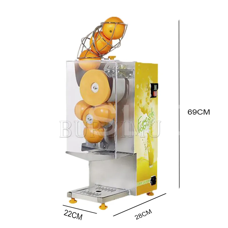 ماكينة تعبئة وتغطية عصير البرتقال الأوتوماتيكية ماكينة عصر الحمضيات الكهربائية التجارية ماكينة عصير بالضغط البارد