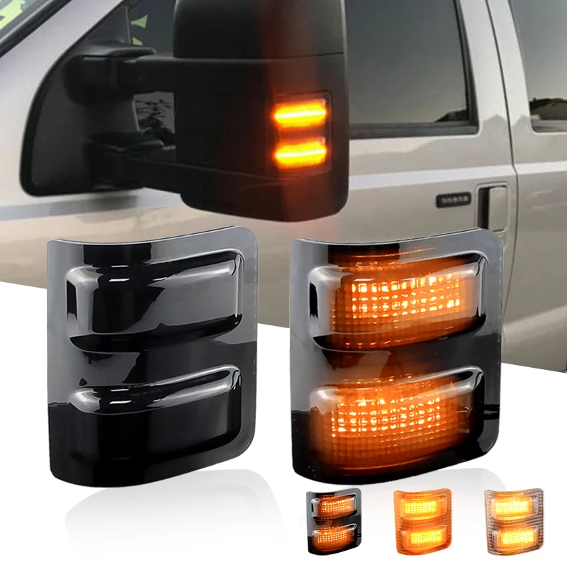 

2PCS LED Side Mirror Marker Lamps for Ford F250 F350 F450 F550 2008-2016 Turn Signal Lights Amber Yellow Blinker Indicator Lamp