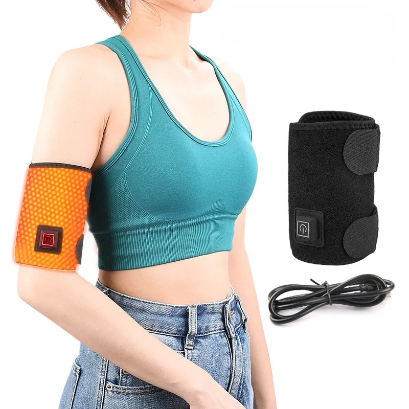 Electric Heated Knee Massager Brace Adjustable 3 Gear Temperature Elbow Protector Hot Compress Shoulder Protective Belt