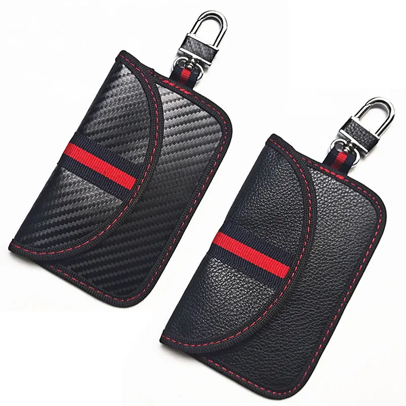 Autosleutel Cover Signaalstraling Blokkerende Tas Anti-Diefstal Keyless Autosleutel Portemonnee Draagbare Beveiliging Sleutelhanger Stralingsbescherming