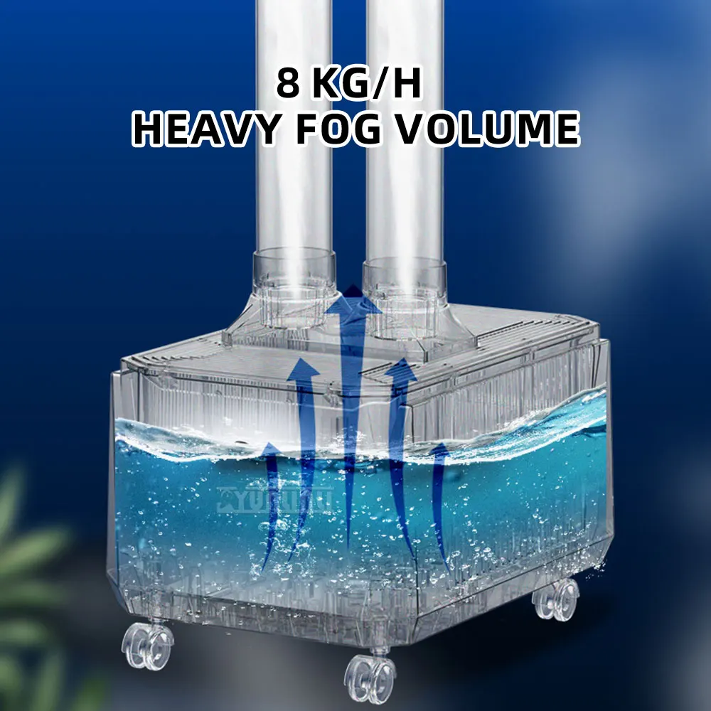 High Mist Output, Humidifier with Dual Tubes, Smart Constant Humidity Control, Suitable for Supermarkets, Spraying, Grow Rooms