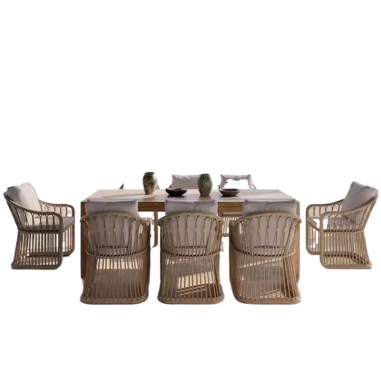 

Outdoor table, chair and sofa combination, outdoor garden villa terrace creative resort homestay sea view